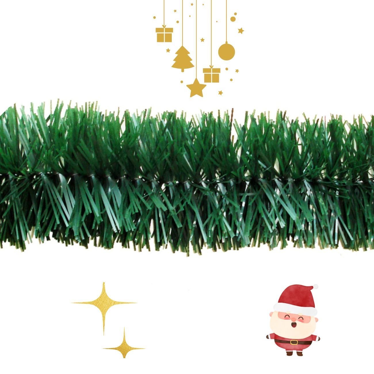 Festao de Natal 2m X 9cm 6 Fitas Opaco Verde | Jlt30:verde - 2