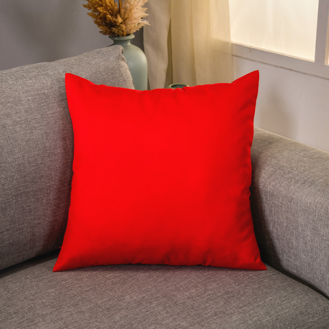 Capa de Almofada Basic Oxford Lisa Natal 45x45cm Quadrada com Zíper:Vermelho