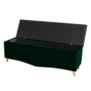 Ver imagem 3 de Kit Cabeceira de Cama Box e Calçadeira Baú Madri Casal 140 Cm Suede Verde Eli Móveis e Decoração