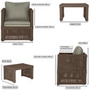Ver imagem 2 de Mesa Centro e 3 Poltronas Madri Corda Náutica Estofado 8 Trama Original
