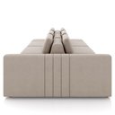 Ver imagem 2 de Sofá Ilha e Puff Sala Living 425cm Siesta M22 Veludo Bege - Mpozenato
