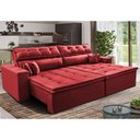 Ver imagem 1 de Sofá Retrátil e Reclinável 1,82m Luxos Cama Inbox Velusoft Vermelho