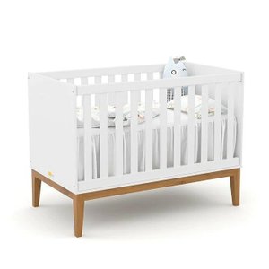 Berço Americano Unique Matic Laqueado Branco Soft | Eco Wood