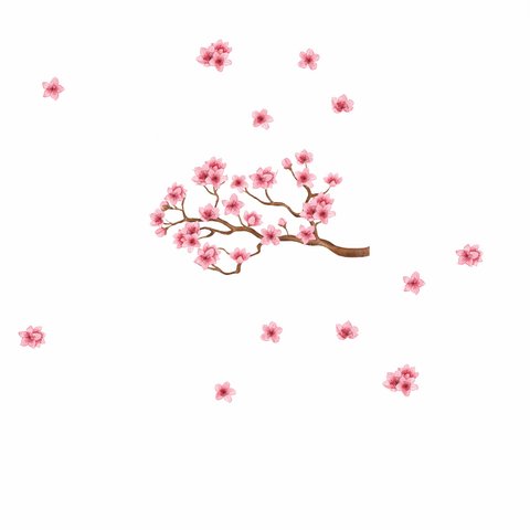Adesivo de Parede Infantil Árvore de Cerejeira