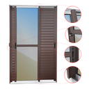 Ver imagem 3 de Porta Correr Venez. 3F.Móv.210x150 Elite c/Fechad.Tetra V.Ref.Mix Corten Brimak