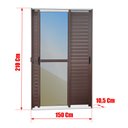 Ver imagem 4 de Porta Correr Venez. 3F.Móv.210x150 Elite c/Fechad.Tetra V.Ref.Mix Corten Brimak