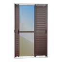 Ver imagem 1 de Porta Correr Venez. 3F.Móv.210x150 Elite c/Fechad.Tetra V.Ref.Mix Corten Brimak