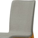 Ver imagem 2 de Kit 2 Cadeira de Jantar Estofada Alice Linho Cinza Base Madeira Castanho