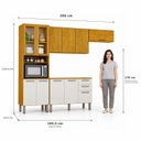 Ver imagem 4 de Cozinha Completa 4 Peças 11 Portas 2 Gavetas Cristaleira Mila Cinamomo/Off White Espresso Moveis
