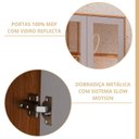 Ver imagem 5 de Cristaleira com LED 2 Portas Reflecta 70 cm Divina Brilhante Celeste Bege/Cinamomo/Platina