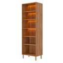 Ver imagem 2 de Cristaleira com LED 2 Portas Reflecta 70 cm Divina Brilhante Celeste Bege/Cinamomo/Platina