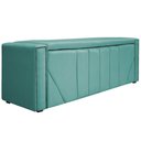 Ver imagem 5 de Kit Cabeceira E Calçadeira Baú Queen 160cm Azul Tiffany