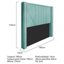 Ver imagem 4 de Kit Cabeceira E Calçadeira Baú Queen 160cm Azul Tiffany