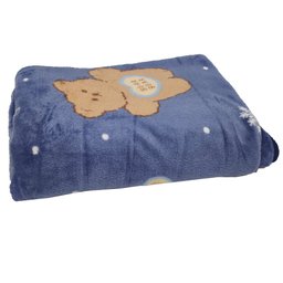 Manta Mantinha Infantil Cobertor Toque Macio Aveludado Urso - 3