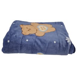 Manta Mantinha Infantil Cobertor Toque Macio Aveludado Urso - 2