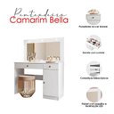 Ver imagem 4 de Penteadeira Camarim Bella Branco Brilho - Moval