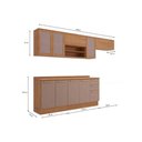 Ver imagem 2 de Cozinha Modulada Kappsberg Botanic Botanic 7 Peças (3aéreos+2balcões+2complemento) M656 Nogueira/
