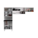 Ver imagem 3 de Kit de Cozinha Compacta Mirage Aço 3 Peças (2 Aéreos + 1 Paneleiro) Czc40 Branco-preto - Telasul