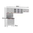 Ver imagem 4 de Kit de Cozinha Compacta Mirage Aço 3 Peças (2 Aéreos + 1 Paneleiro) Czc40 Branco-preto - Telasul