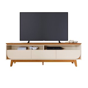 Aparador Bancada para Sala Selene - 7 Decor Cinamomo e Off White