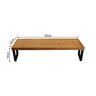 Conjunto Mesa Industrial Lanna 1,80m Ferragem Preta com 2 Bancos Industrial Lanna Preto - 6