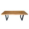 Conjunto Mesa Industrial Lanna 1,80m Ferragem Preta com 2 Bancos Industrial Lanna Preto - 3