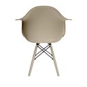Ver imagem 5 de Kit 4 Cadeiras Arm Dsw Injetado Fendi para Sala de Jantar e Cozinha