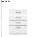 Ver imagem 2 de Cômoda 4 Gavetas Astral - Branco