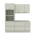 Ver imagem 2 de Cozinha Compacta Fineze 5 Portas 6 Gavetas com Tampo 100% MDF Areia Hp - Henn