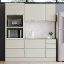 Ver imagem 1 de Cozinha Compacta Fineze 5 Portas 6 Gavetas com Tampo 100% MDF Areia Hp - Henn