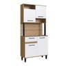 Armário de Cozinha Kit 5 portas 1 gaveta 90cm com espaço para forno 3090P Delmarco Delmarco Mel/Bran - 5