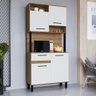 Armário de Cozinha Kit 5 portas 1 gaveta 90cm com espaço para forno 3090P Delmarco Delmarco Mel/Bran - 1
