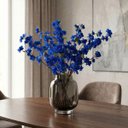 Ver imagem 1 de Kit com 8 Flores de Cerejeira Azul Artificial Premium para Arranjos Elegantes
