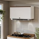 Ver imagem 1 de Aéreo Basculante para Cozinha 70cm Provençal Americano 100% MDF Iluminata Branco