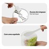 Mini Processador Alimentos 2x1 Triturador Fatiador Legumes Carnes Portátil Recarregável - 7