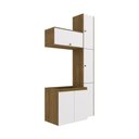 Ver imagem 4 de Conjunto para Banheiro Kappesberg Celeste 5 Peças Nogueira/branco 116,5cm