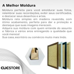 Kit 10 Molduras A3 30x42cm com Acetato e Fundo para Quadros Diplomas Certificados Fotos Cor:preto - 5