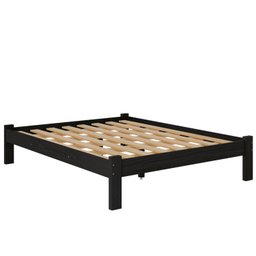 Cama Queen Turca New Madeira Maciça Cor Preto - 1