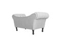 Ver imagem 2 de Recamier Decorativo Divã Dubai Couro Branco Pés Madeira Mz Decor
