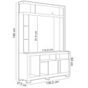Ver imagem 6 de Estante Painel para TV 50 pol 136cm Efraim C04 Freijó Off White Matte - Lyam Decor