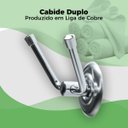 Ver imagem 4 de Cabide Duplo 2 Ganchos Em Metal Gancho Fixo Parede