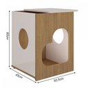 Ver imagem 5 de Mesa de Canto Pet Carvalho/Off White - Pnr Móveis