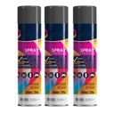 Ver imagem 1 de Tinta Spray 400ml Preto Fosco Uso Geral em Aço Ferro Gesso Cerâmica Couro | Universo | Kit 03 Un