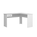 Ver imagem 2 de Mesa para Escritório Escrivaninha de Canto 1 Gaveta Menu Móveis Branco