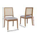 Ver imagem 3 de Mesa de Jantar Pitaia com 6 Cadeiras Estofadas Carambola Linho Cinza Natuem
