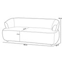 Ver imagem 7 de Kit Sofá 3 Lugares para Sala 198cm com 01 Poltrona Orgânica Florea M05 Bouclê Creme - Lyam Decor