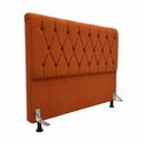 Ver imagem 1 de Cabeceira de Cama Box Queen Mallu Estofada em Veludo Terracota 160cm Click Home