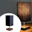 Ver imagem 3 de Abajur Luminaria de Mesa Quadrado Mdf Interruptor Ref 49 Decoração Casa Sala Quarto Escritório