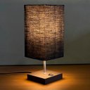 Ver imagem 1 de Abajur Luminaria de Mesa Quadrado Mdf Interruptor Ref 49 Decoração Casa Sala Quarto Escritório