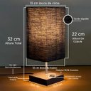 Ver imagem 2 de Abajur Luminaria de Mesa Quadrado Mdf Interruptor Ref 49 Decoração Casa Sala Quarto Escritório